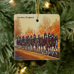 Royal Guardsmen on Horses Keramikornament