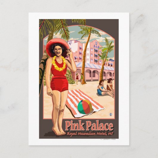 Royal Hawaiian Hotel in Hawaii Postkarte (Vorderseite)