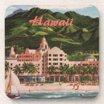 Royal Hawaiian Hotel Plastik-Getränkeuntersetzer (