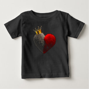 Royal Heart Kids T-Shirt Süße Krone Herz Grafik