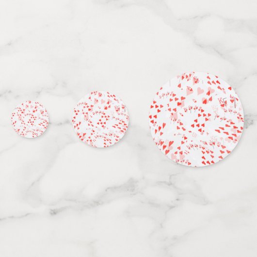 Royal Hearts Flush Layered, Konfetti (Rückseiten)