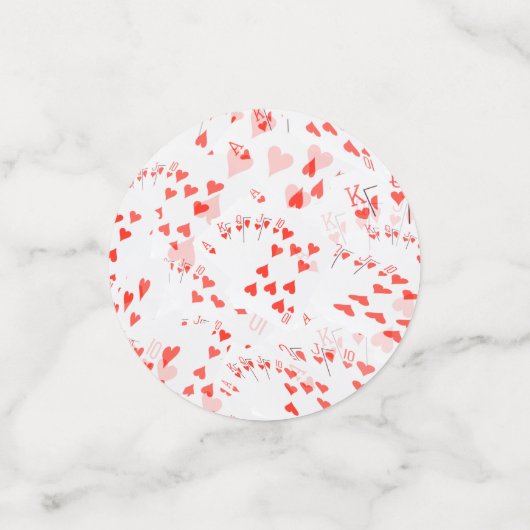 Royal Hearts Flush Layered, Konfetti (Klein Vorderseite)