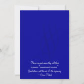 Royal High School Abschluss Einladung in Blue (Rückseite)