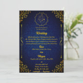 Royal Hindu Wedding mit Ganesha Logo Glittery Einladung (Stehend Vorderseite)