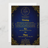 Royal Hindu Wedding mit Ganesha Logo Glittery Einladung (Vorne/Hinten)