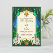 ROYAL HINDU WEDING INVITATION (Stehend Vorderseite)