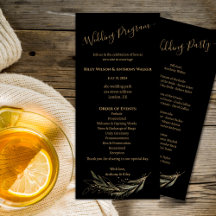 Royal Hochzeit Black All in One Wedding Programm