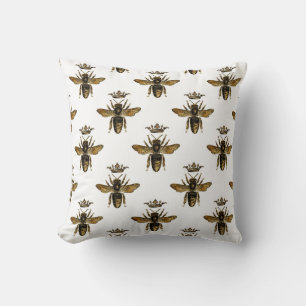 Royal Honey Bee Throw Kissen