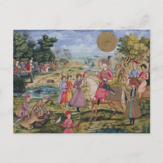 Royal Hunt aus Isfahan, Iran Postkarte (Vorderseite)