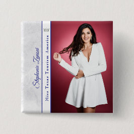 Royal Ice Pageant Sash Button Pin