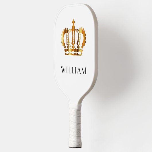 Royal Imitate Gold Crown White - Kundenname Pickleball Schläger (Links)