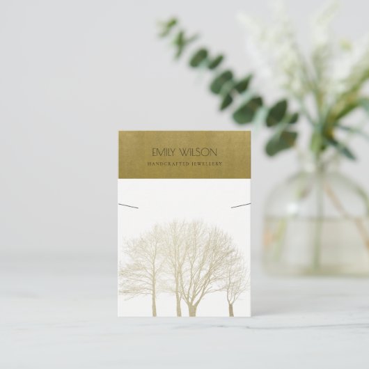 ROYAL IMITATS GOLD FALL TREE FOLIAGE NECKLACE DISP VISITENKARTE (Stehend Vorderseite)