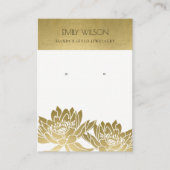 ROYAL IMITATS GOLD LOTUS BLUME EARRING DISPLAY VISITENKARTE (Vorderseite)