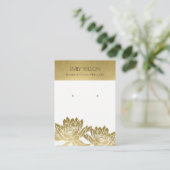 ROYAL IMITATS GOLD LOTUS BLUME EARRING DISPLAY VISITENKARTE (Stehend Vorderseite)