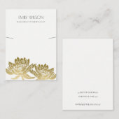 ROYAL IMITATS GOLD LOTUS BLUME NECKLACE DISPLAY VISITENKARTE (Vorne/Hinten)