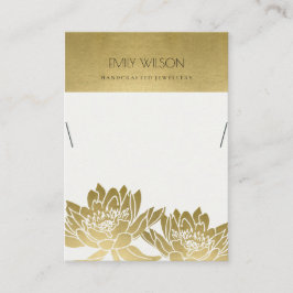 ROYAL IMITATS GOLD LOTUS BLUME NECKLACE DISPLAY VISITENKARTE