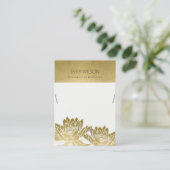 ROYAL IMITATS GOLD LOTUS BLUME NECKLACE DISPLAY VISITENKARTE (Stehend Vorderseite)