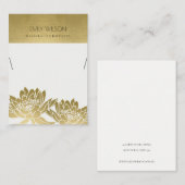 ROYAL IMITATS GOLD LOTUS BLUME NECKLACE DISPLAY VISITENKARTE (Vorne/Hinten)