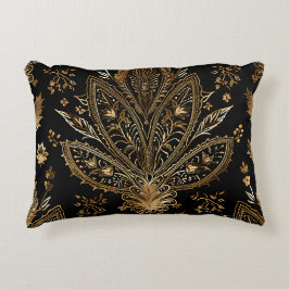 Royal Indian Luxury Black & Gold Dekokissen
