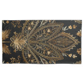 Royal Indian Luxury Black & Gold Kissenbezug (Vorderseite)