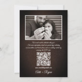 Royal Indian Palace Wedding Save the Date QR Code Einladung (Rückseite)