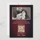 Royal Indian Palace Wedding Save the Date QR Code Einladung (Rückseite)