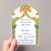 Royal Indian Wedding Invitation | Gold Traditional Acryleinladungen (Insitu (Handheld))