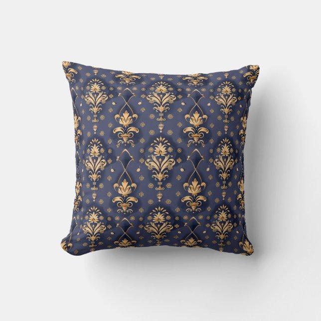 Royal Indigo Baroque Princesscore Kissen (Vorderseite)