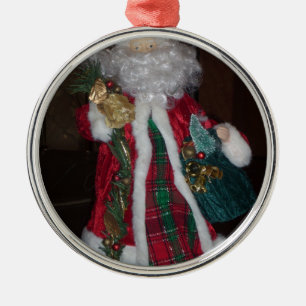 Royal Kariert Santa Collection Silbernes Ornament