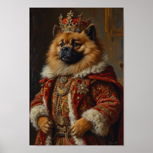 Royal Keeshond Portrait Poster (Vorne)