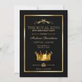 Royal King Birthday Einladung (Vorderseite)