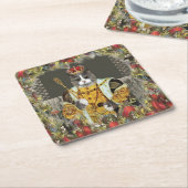 Royal King Cat Weihnachtsbuch Untersetzer (angewinkelt)