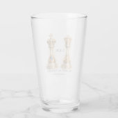 Royal King Queen Couple Wedding Keepsake Glass Glas (Rückseite)