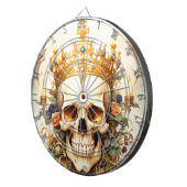 Royal King Skull Dartboard Dartscheibe (Vorderseite rechts)