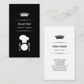 Royal Koch - Beruflich Modernes Schwarz-weiß Visitenkarte (Vorne/Hinten)