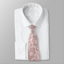 Royal Lace Rose Floral Wedding Bridal Neck Tie