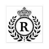 Royal Laurel Wreath Crown Monogram | SCHWARZ-WEISS Permastempel (Design)