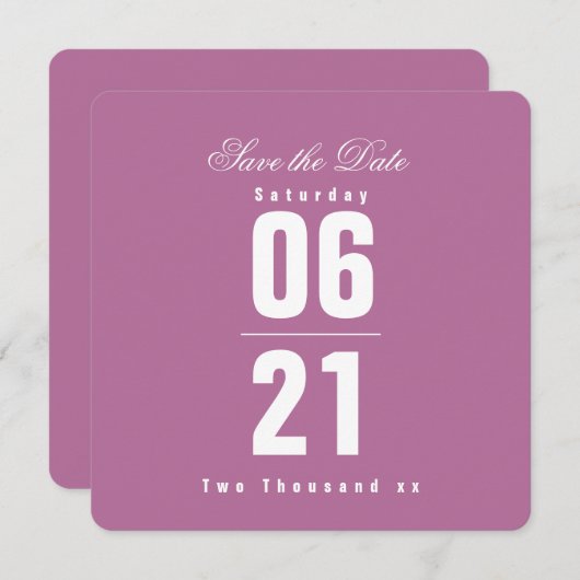 Royal Lavender Celebration|Solid |Save the Date (Vorne/Hinten)