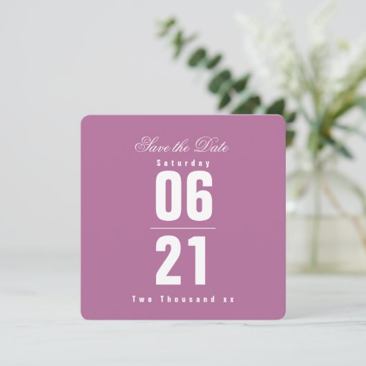 Royal Lavender Celebration|Solid |Save the Date (Stehend Vorderseite)