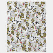 "Royal Layer: A Stack of Kings Poker Cards" Fleecedecke (Vorderseite)