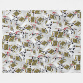 "Royal Layer: A Stack of Kings Poker Cards" Fleecedecke (Vorderseite (Horizontal))