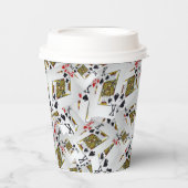 "Royal Layer: A Stack of Kings Poker Cards" Pappbecher (Vorderseite)