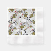 "Royal Layer: A Stack of Kings Poker Cards" Serviette (Vorderseite)