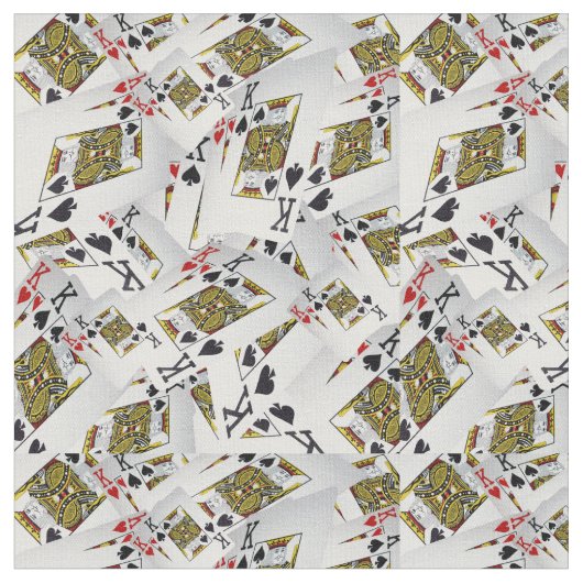 "Royal Layer: A Stack of Kings Poker Cards" Stoff (Nahaufnahme)