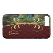 Royal Leather Peacock iPhone 7 Plus Monogram Case (Rückseite (Horizontal))