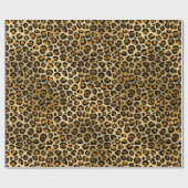Royal Leopard Gold Black Jungle Pattern Geschenkpapier (Flach)