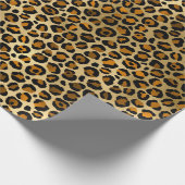 Royal Leopard Gold Black Jungle Pattern Geschenkpapier (Ecke)