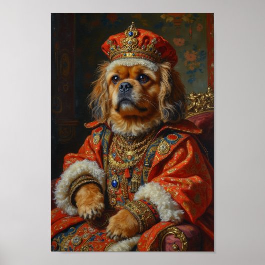 Royal Lhasa Apso Portrait Poster (Vorne)