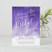 Royal lila abstrakt Art Brigade Einladung (Stehend Vorderseite)