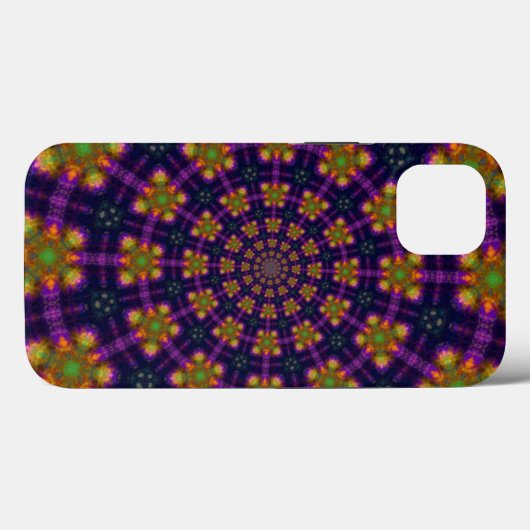 Royal Lila and Gold Kaleidoscope Pattern Case-Mate iPhone Hülle (Rückseite (Horizontal))